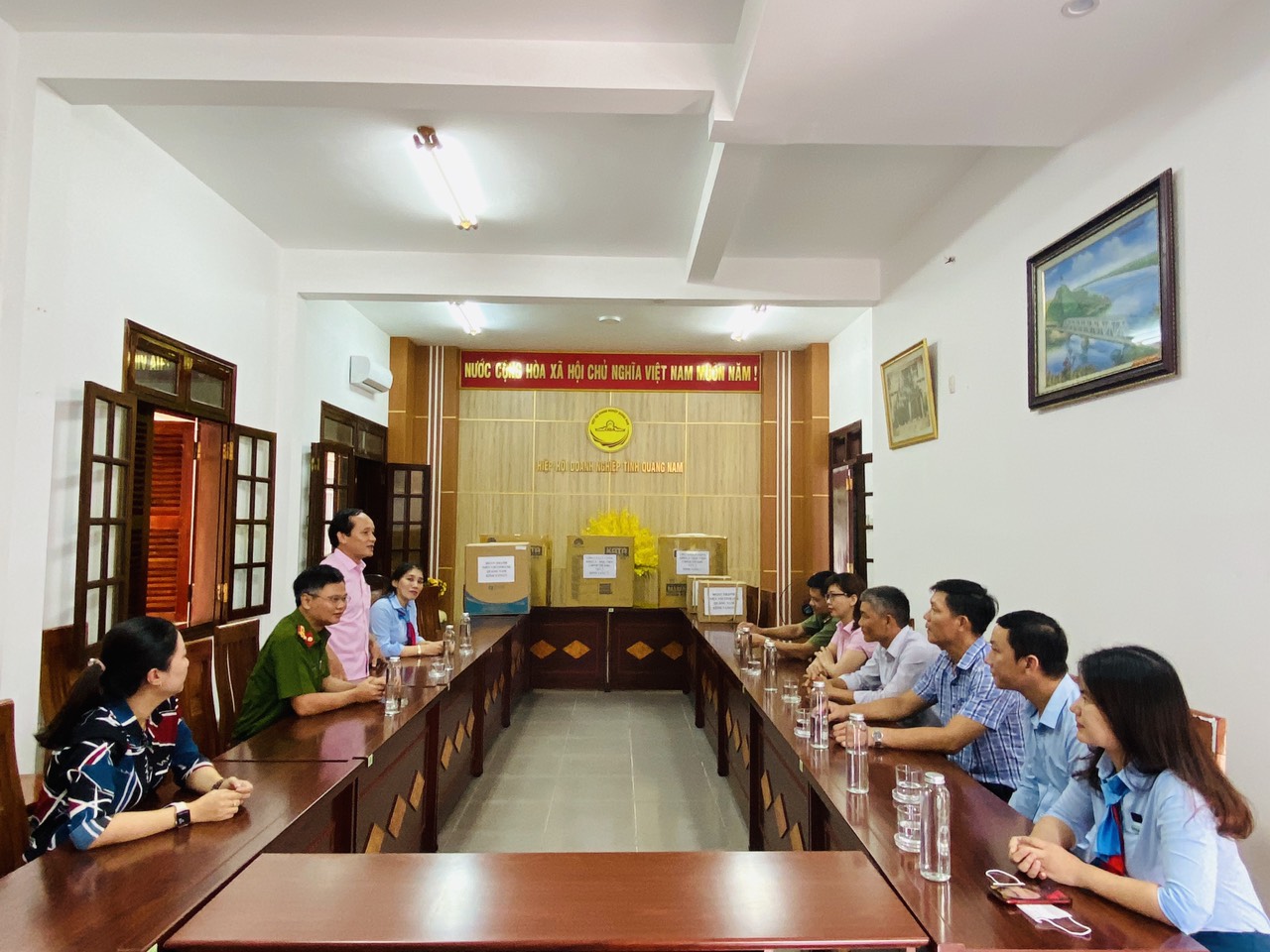 Hiệp hội Doanh nghiệp tỉnh Quảng Nam tiếp nhận ủng hộ phòng, chống dịch bệnh Covid-19