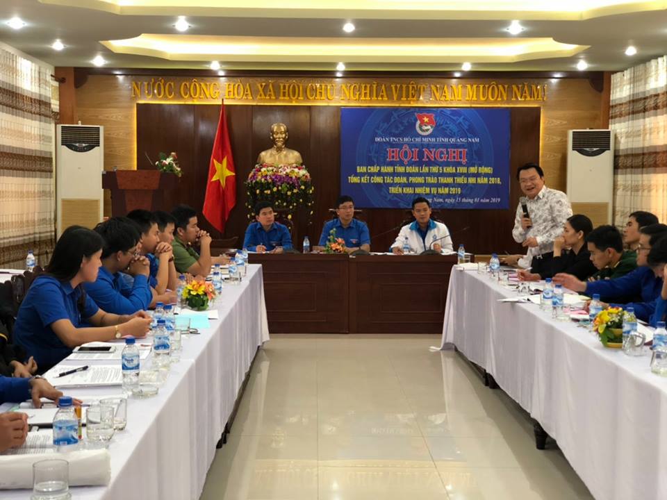 Lãnh đạo Hiệp hội Doanh nghiệp tỉnh Quảng Nam đã đến tham dự Hội nghị Tổng kết công tác Đoàn, phong trào Thanh thiếu nhi năm 2018